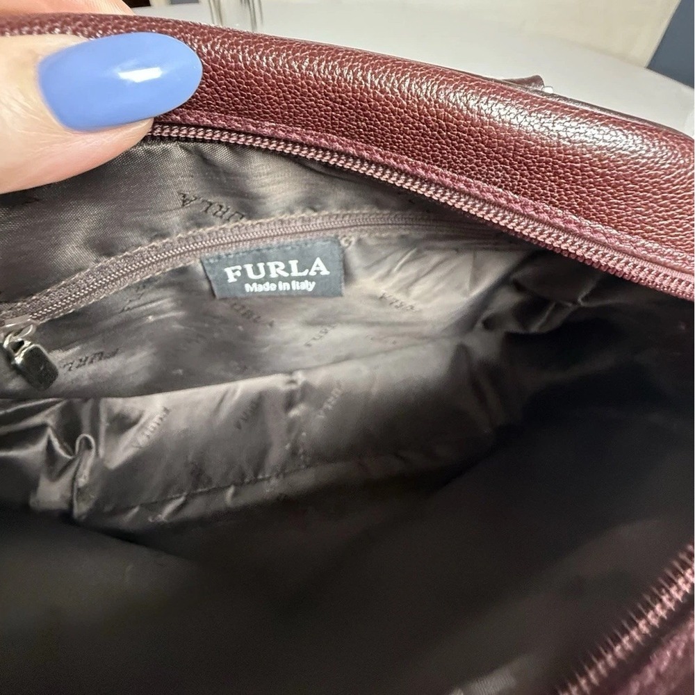 FURLA Brownish Red Leather Strap Bowling Shoulder  bag with‎ strap - Picture 9 of 16